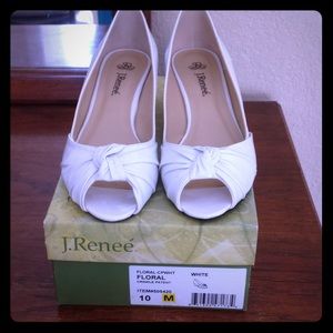 White wedge shoes